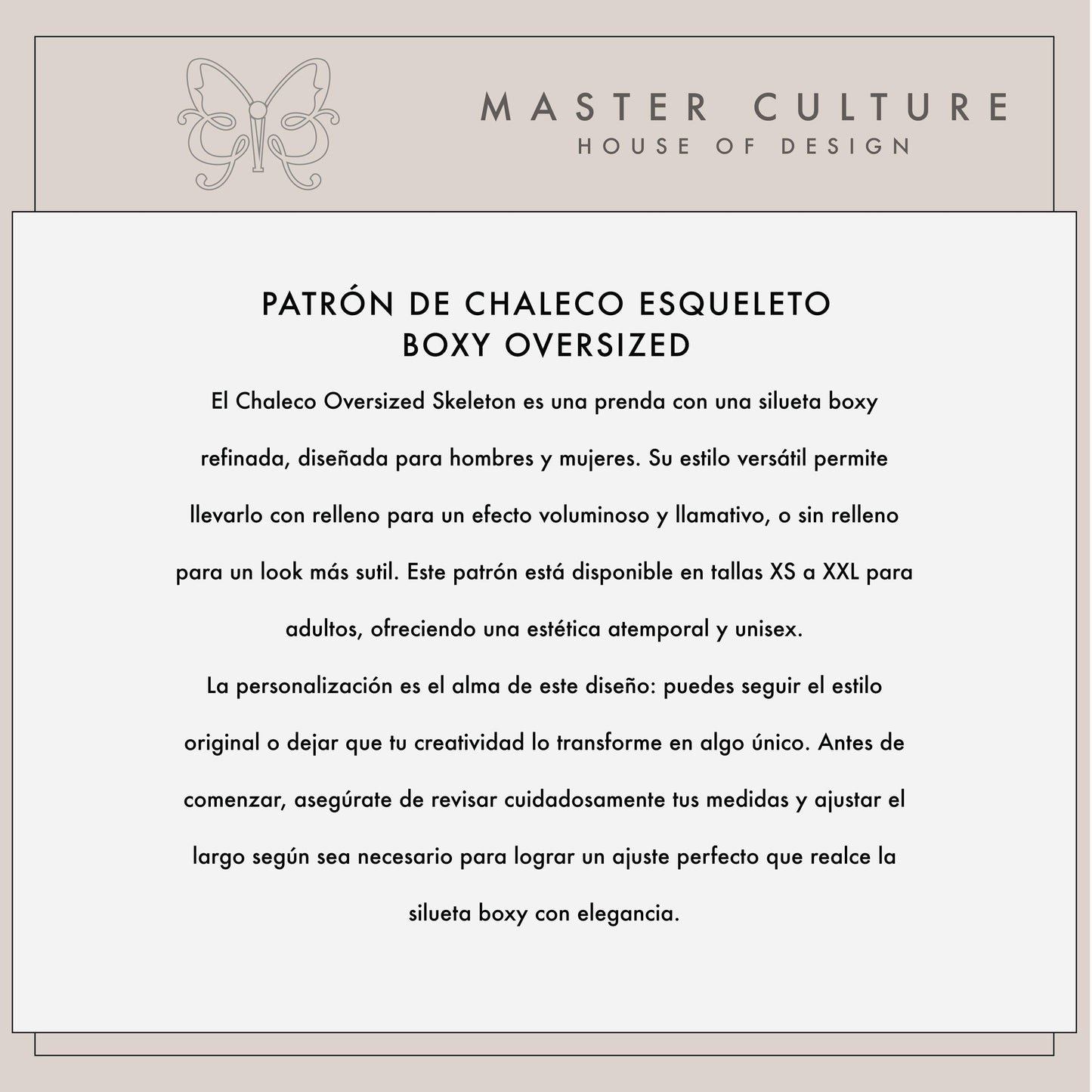 Patron Chaleco Esqueleto